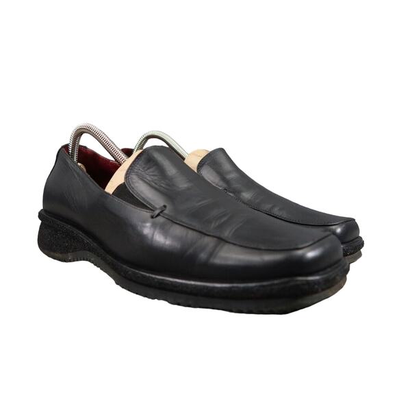 Aquatalia Shoes Womens 9.5 Loafers Classic Leather Square Toe Fashion Marvin K - Picture 1 of 15